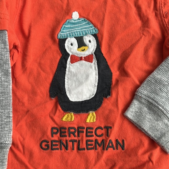 Lot of 5 boys long sleeve tees shirts, Santa, Penguin, t-Rex, alligator size 24m - Picture 5 of 11